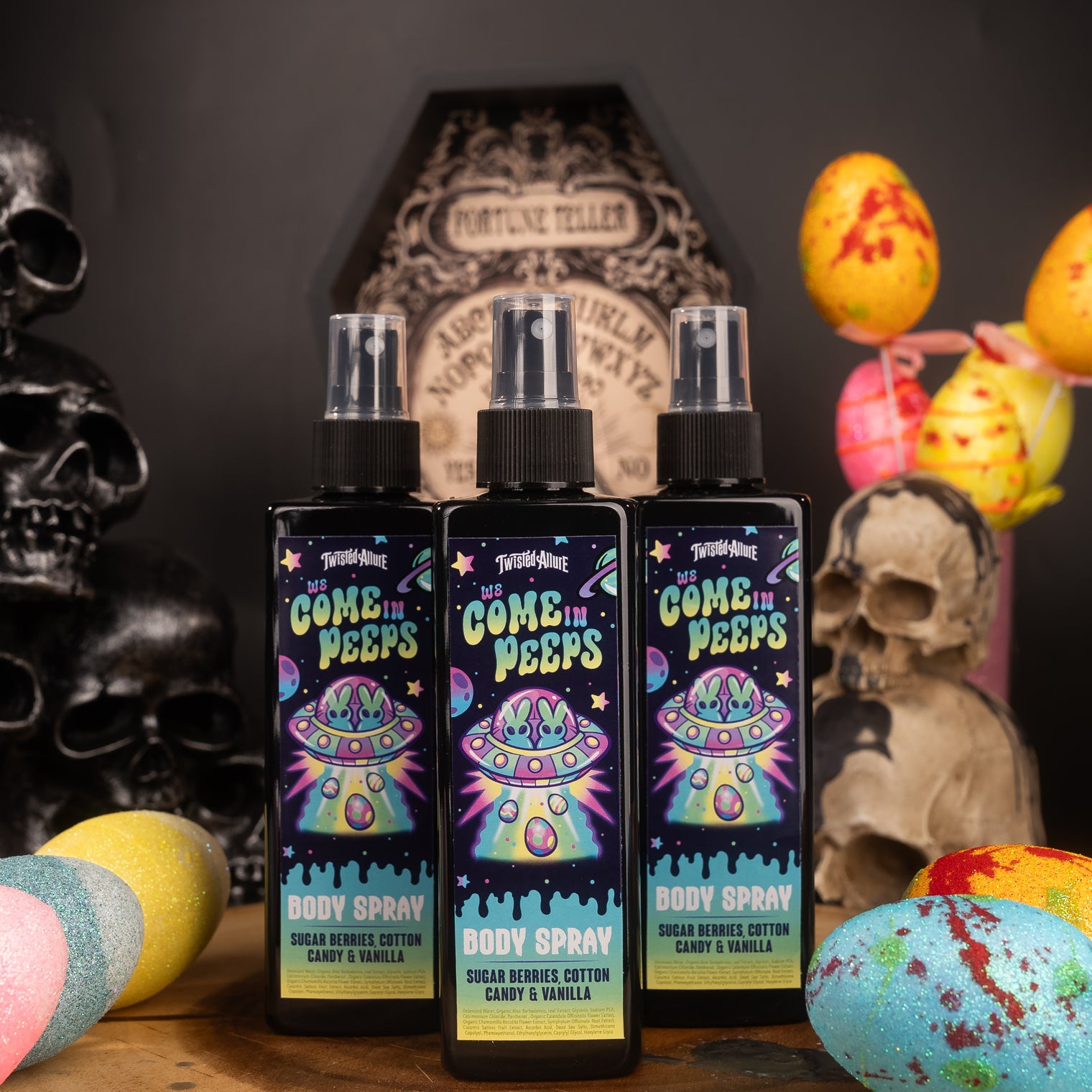 We Come in Peeps Body Spray