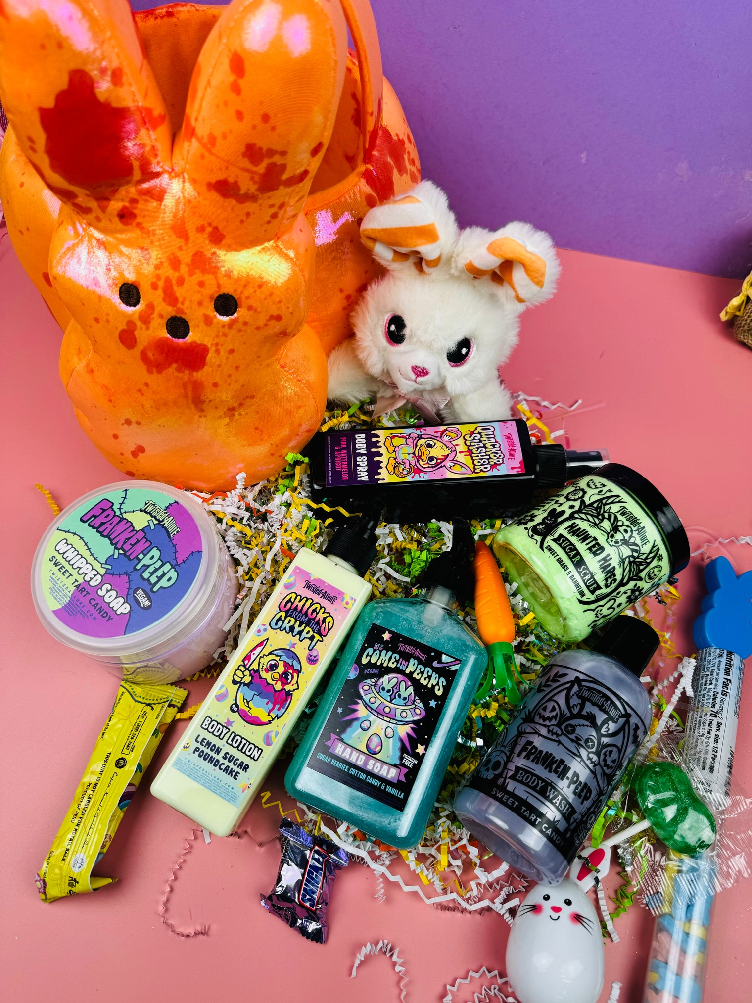 Bloody orange peep basket