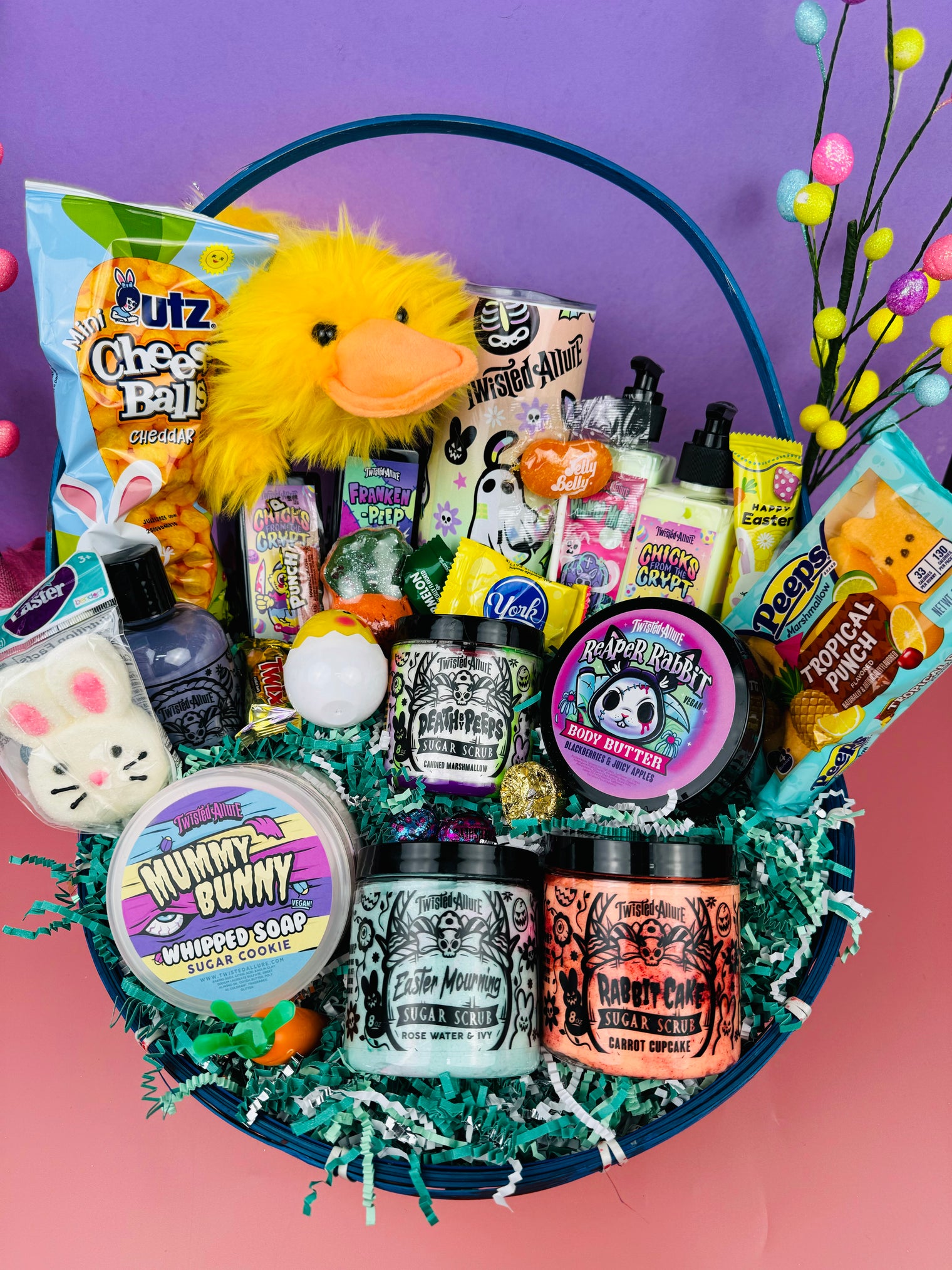 Ghost bunny tumbler basket