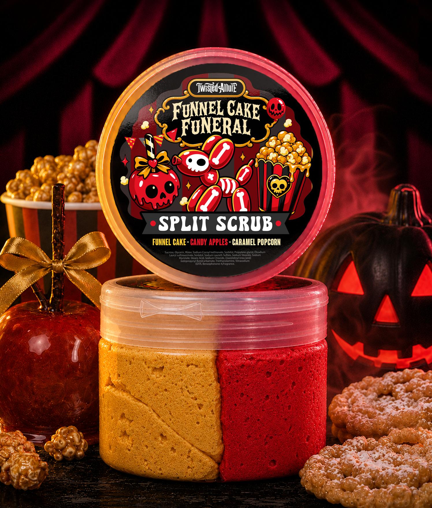 Funnel Cake & Candy Apples & Caramel Popcorn Split Scrub