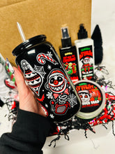 Load image into Gallery viewer, Ho Ho Horror Glass Can Black w/ Bomb