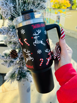 Skeleton Reindeer 40 oz Tumbler