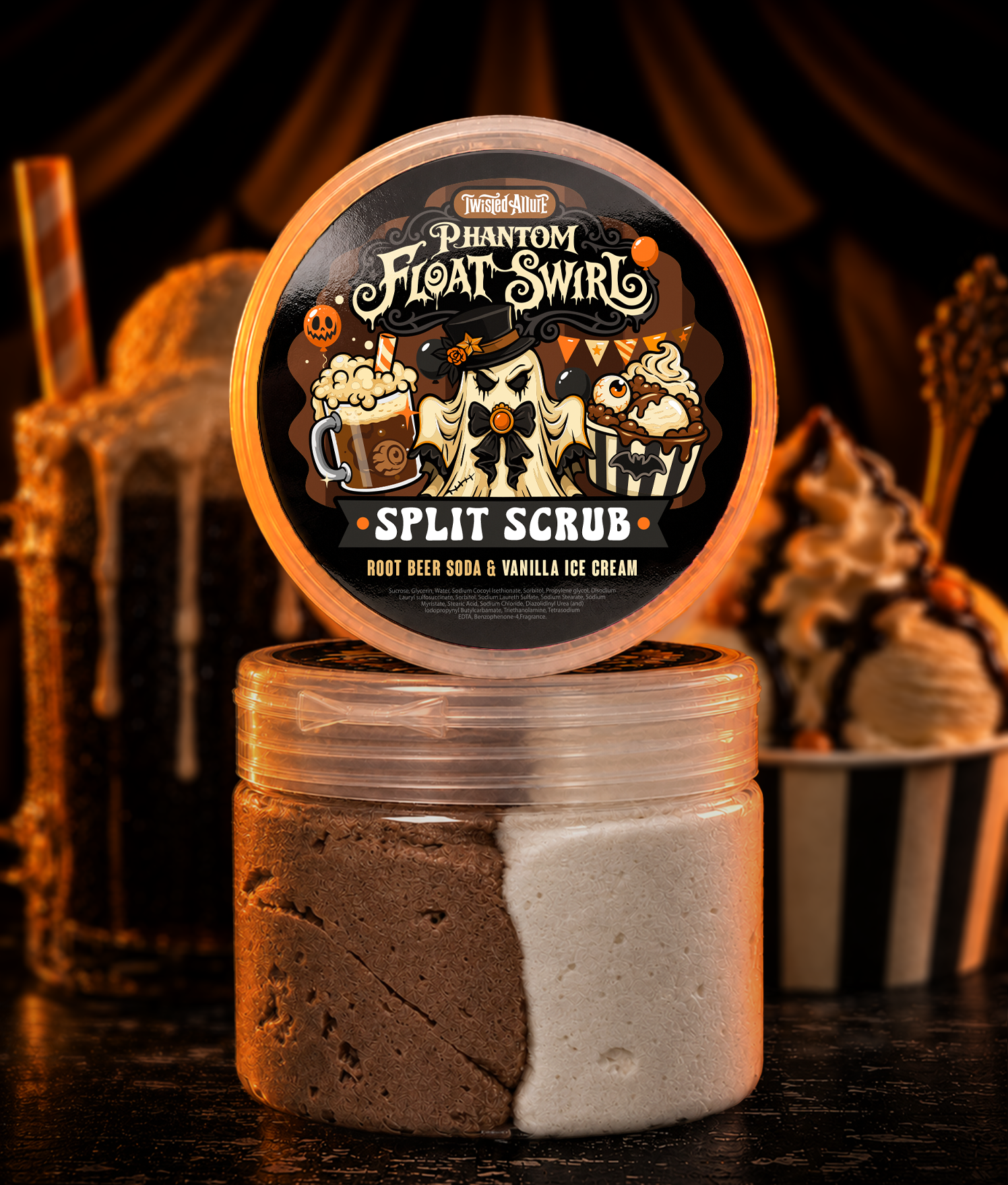 Rootbeer & Vanilla Ice Cream Split Scrub
