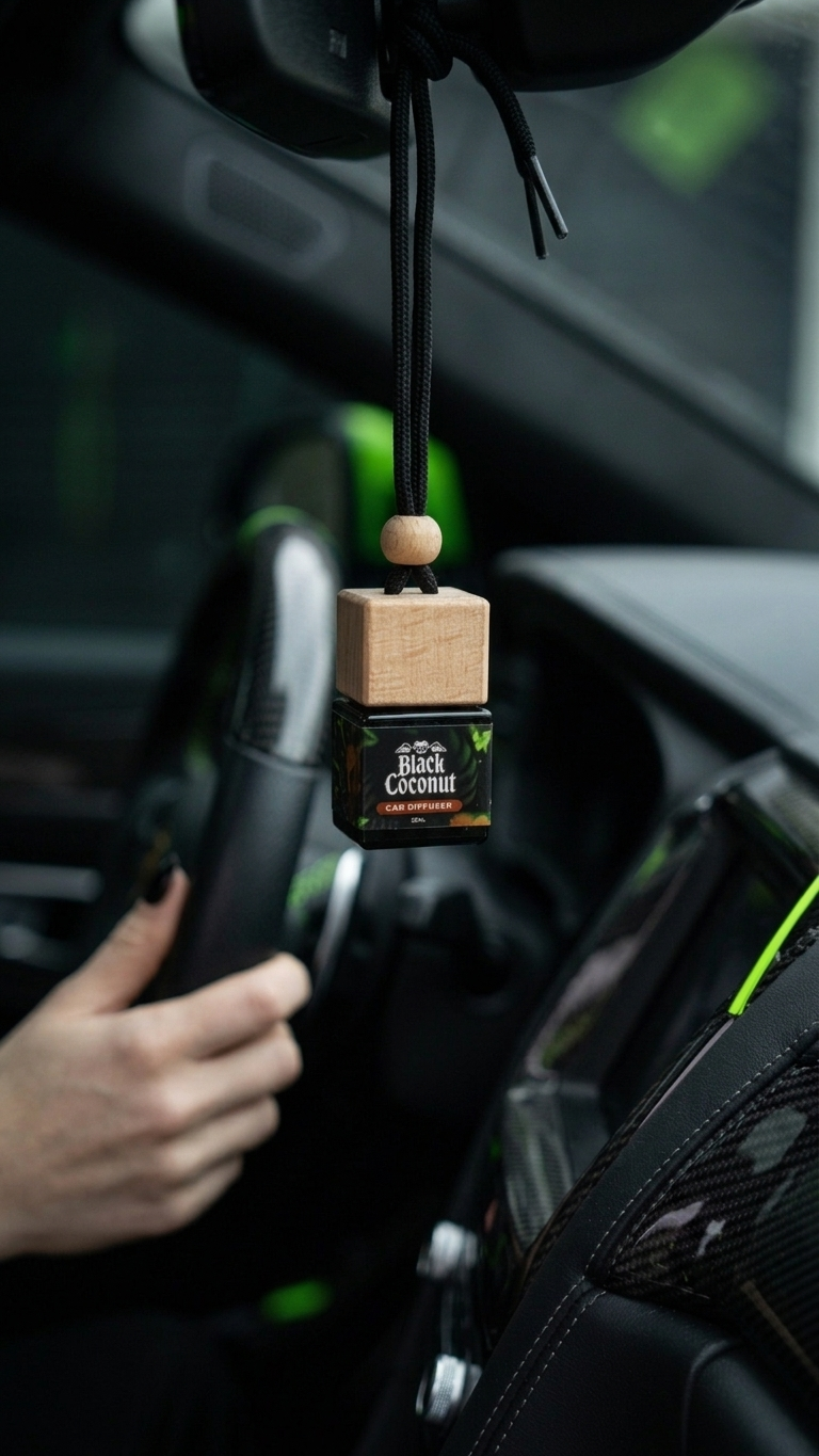 Black Coconut Car Diffuser