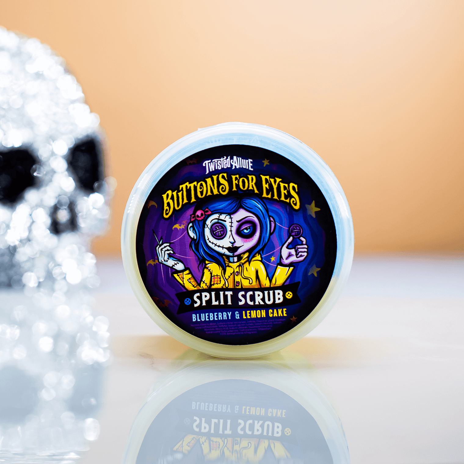 Buttons for Eyes Split Scrub