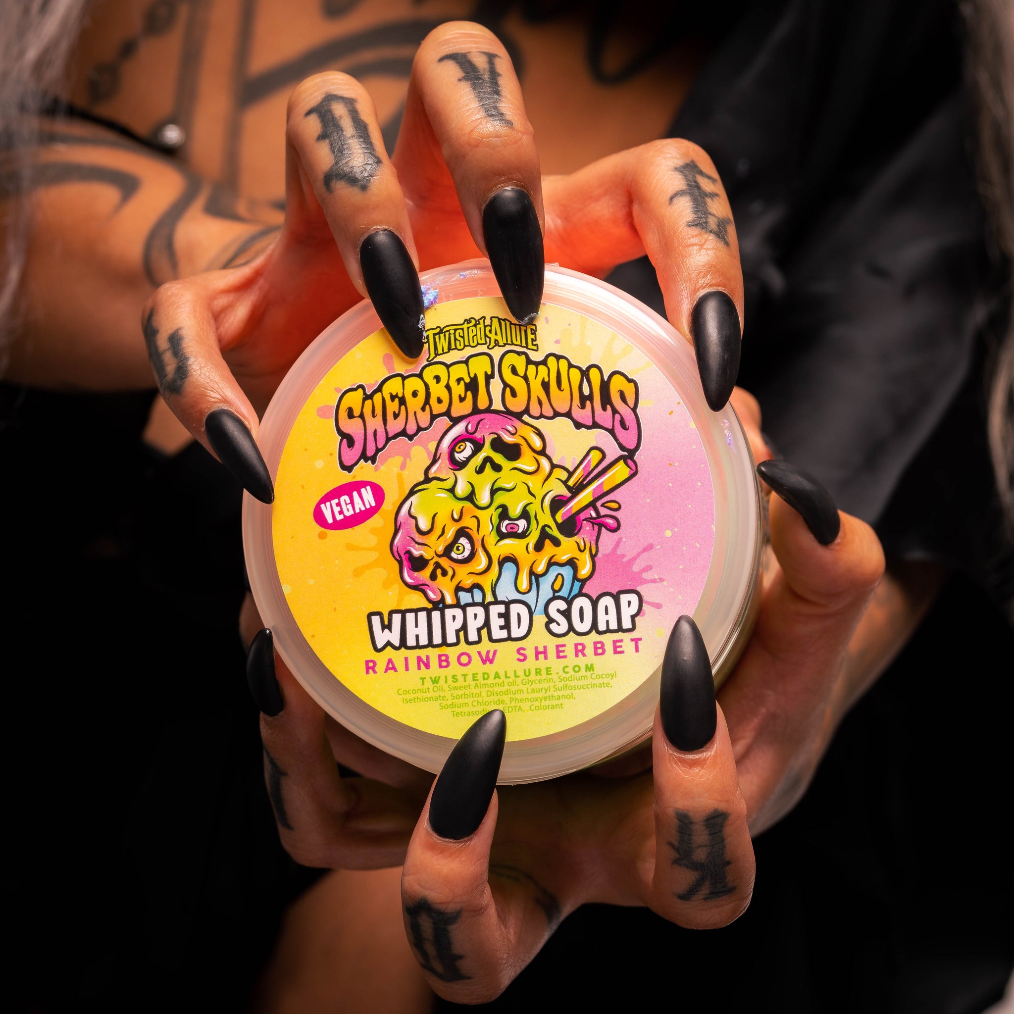 Sherbet Skulls Whipped Soap (Rainbow Sherbet Ice Cream)