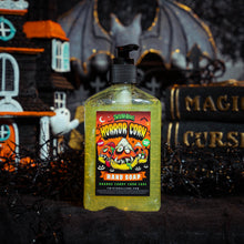 Load image into Gallery viewer, Horror Corn Hand Soap (orange candy corn cake)